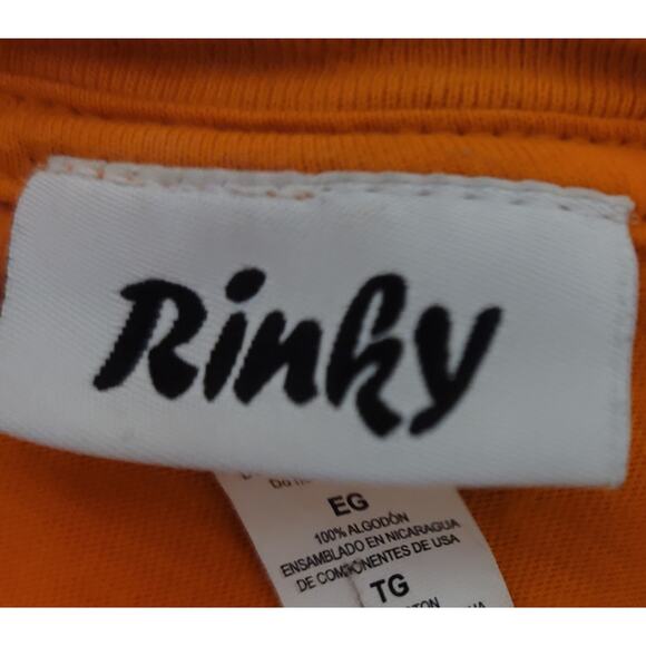 Rinky Orange Let's Go Ducks Anaheim Hockey Women's Shirt Large Short Sleeve - Picture 5 of 6